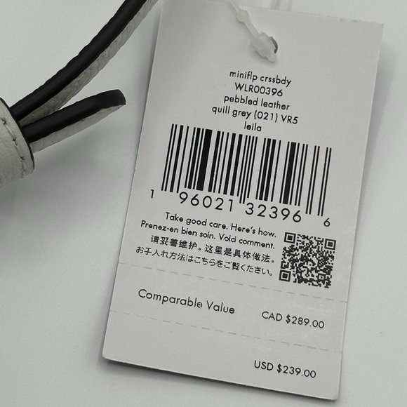 NWT Kate Spade Leila Mini Flap Crossbody - Quill Grey - Picture 11 of 11